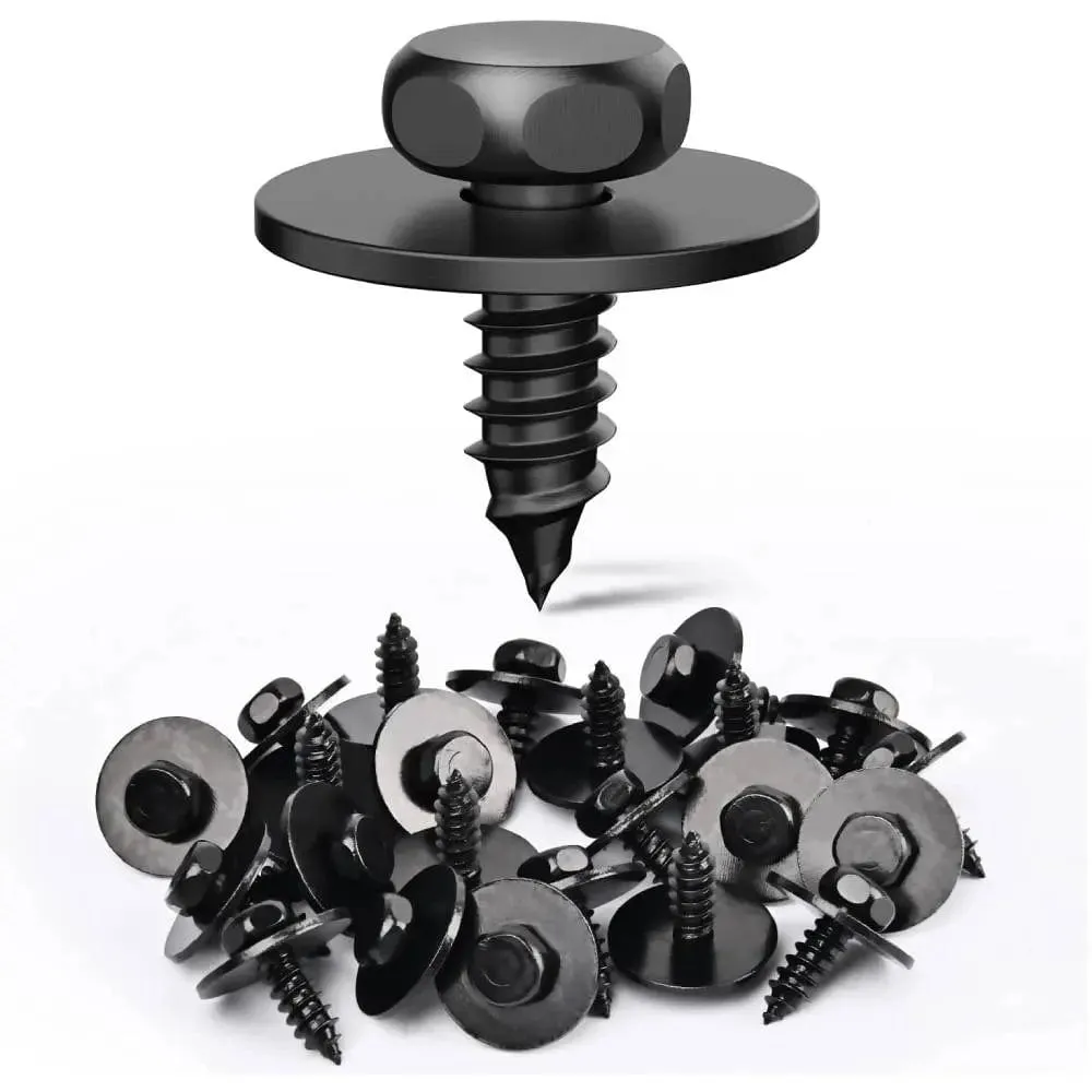 25 Pcs Head 7.8mm Hole 4.8mm Engine Shields Splash Guard Bumper Hex Head Sems Screws 07-14-7-129-160 For BMW 128i 135i 228i 228iX 230i 525i 525xi 528i 528xi