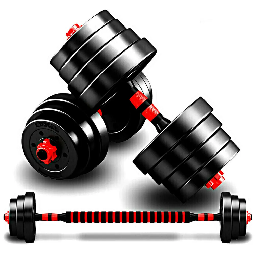 30Kg 2 In 1 Fitness Adjustable Rod Dumbbell Exercise Bar Set Af-44
