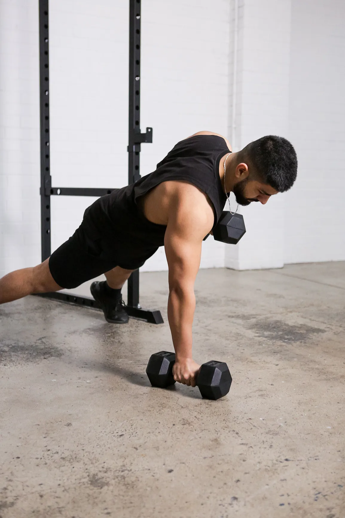 32.5kg Body Iron Commercial Rubber Hex Dumbbell Pair