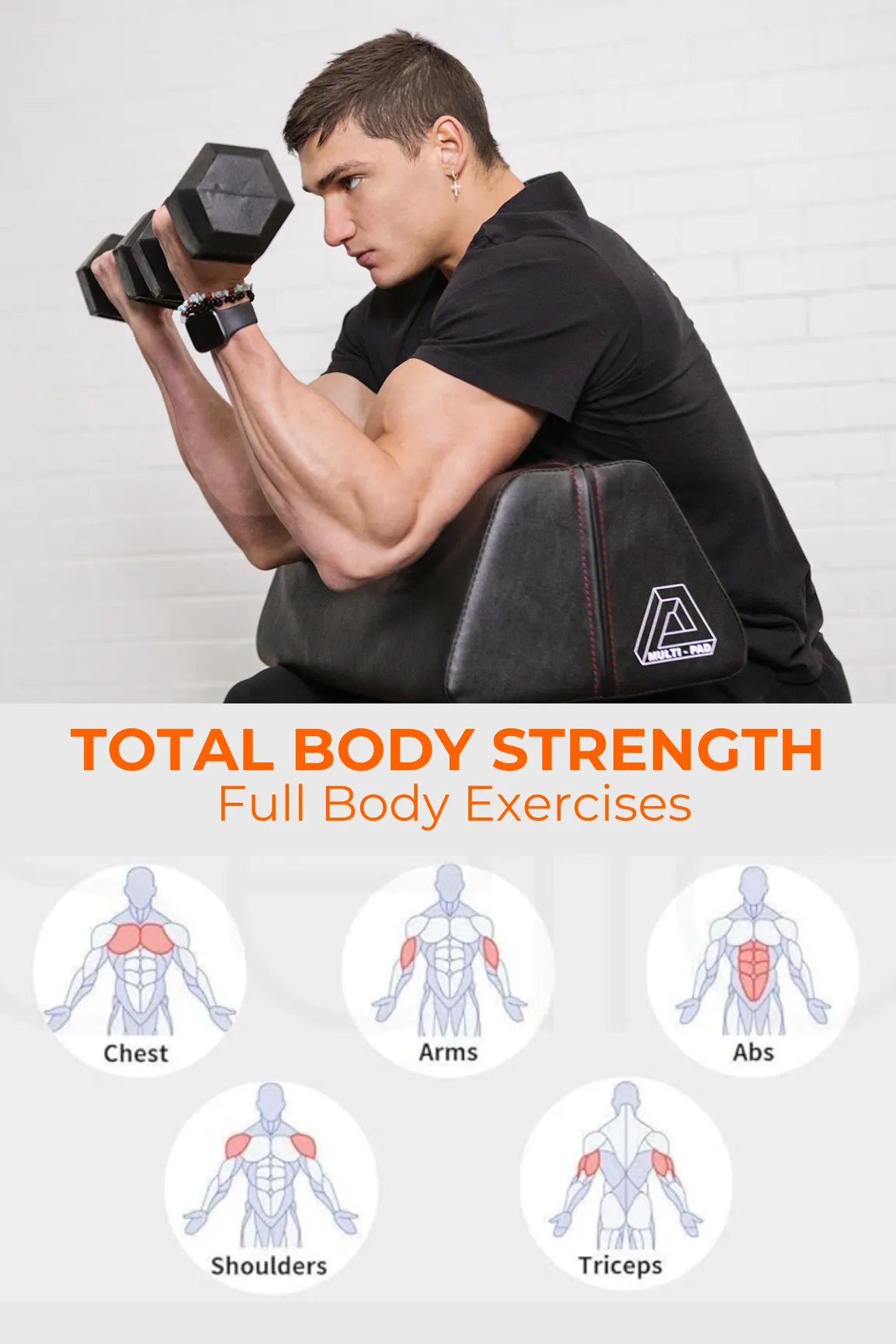 32.5kg Body Iron Commercial Rubber Hex Dumbbell Pair
