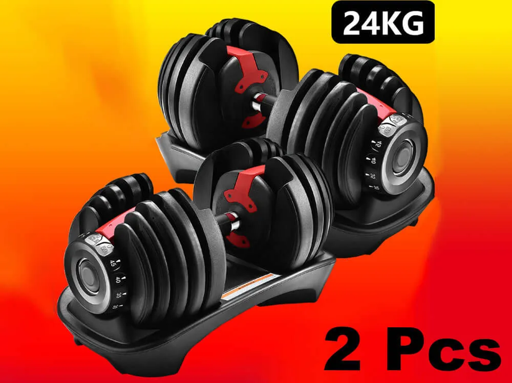 Adjustable Dumbbells 24Kg X 2 pcs