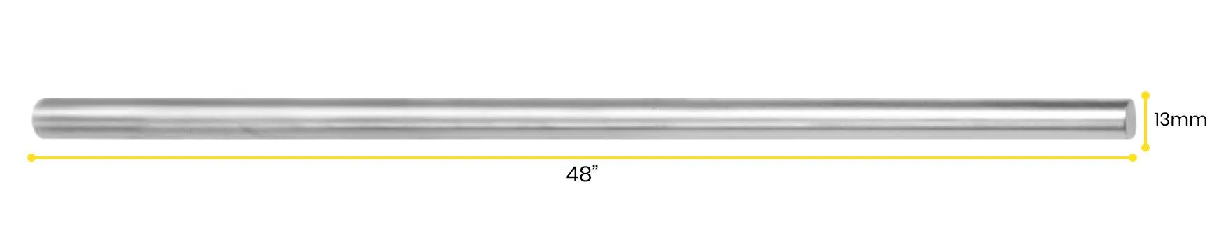 Aluminum Support Rod, 48" (120cm) - Unthreaded, Round Shaft