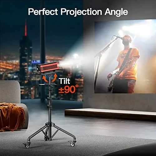 Amada Projector Stand with Wheels, Laptop Tripod Stand with Bag, Rolling Laptop Stand with Mouse Tray, Height Adjustable Projector Tripod Stand for Laptop, Projector, DJ, Sheet Music, AMPS05