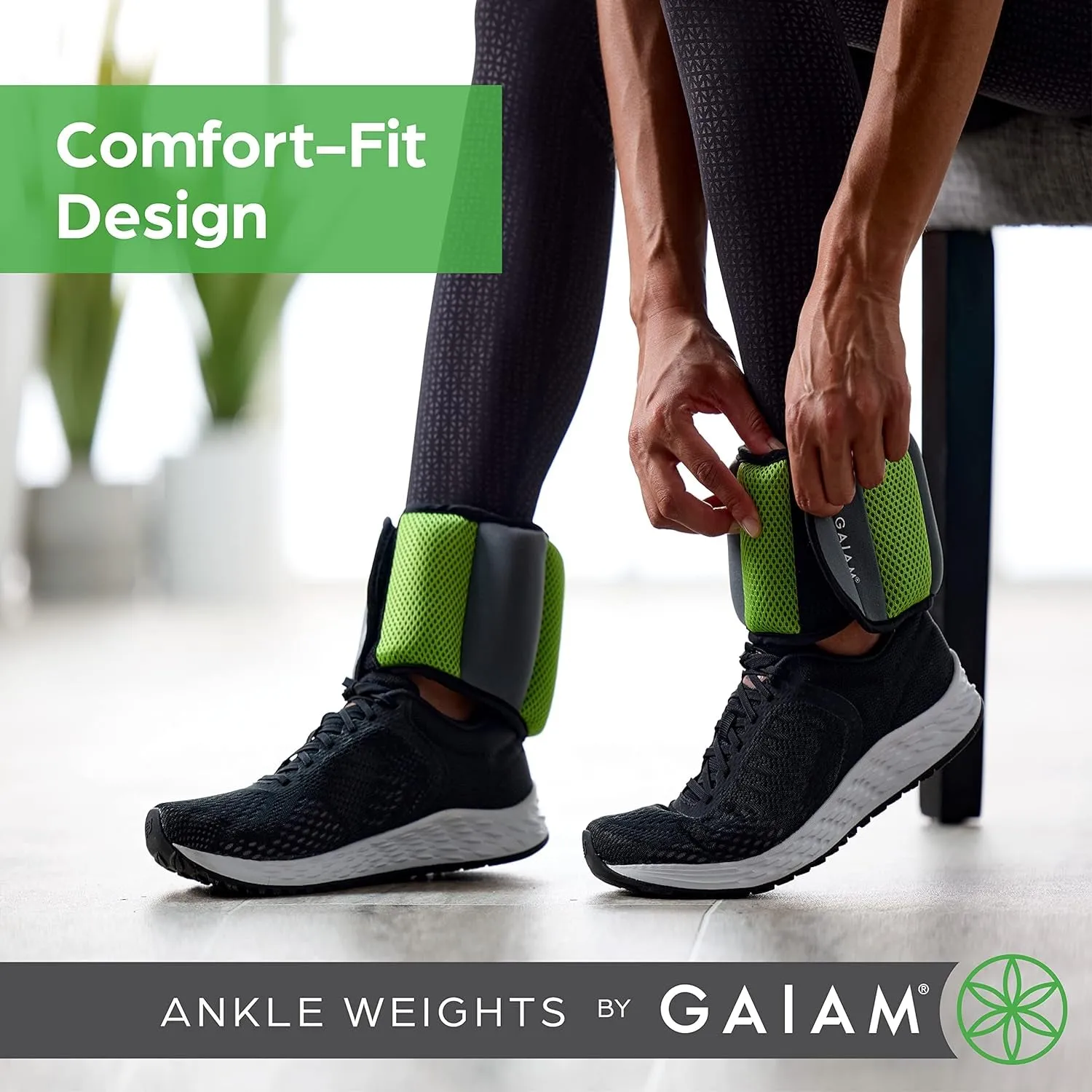 Ankle Weights Strength Training Weight Sets for Women & Men with Adjustable Straps - Walking, Running, Pilates, Yoga, Dance, Aerobics, Cardio Exercises (5Lb & 10 Pound Sets)