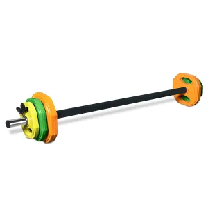 Anti-Roll Rubber Pump/Studio 20kg Weight Set with Barbell