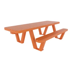 APEX Picnic Table with Aluminum Slat Top & Benches ADA Compliant