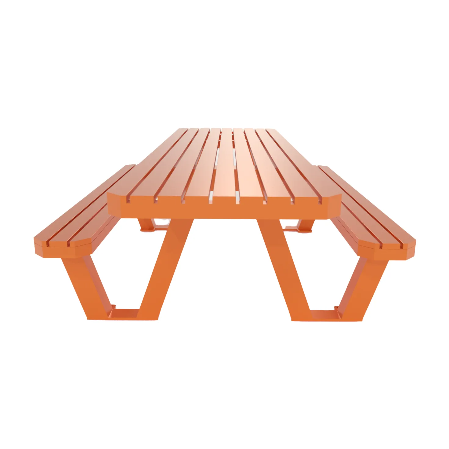 APEX Picnic Table with Aluminum Slat Top & Benches ADA Compliant