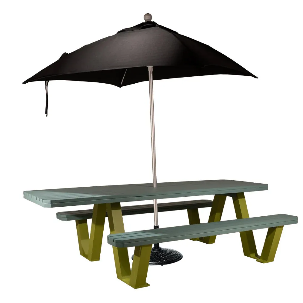 APEX Picnic Table with Aluminum Slat Top & Benches ADA Compliant