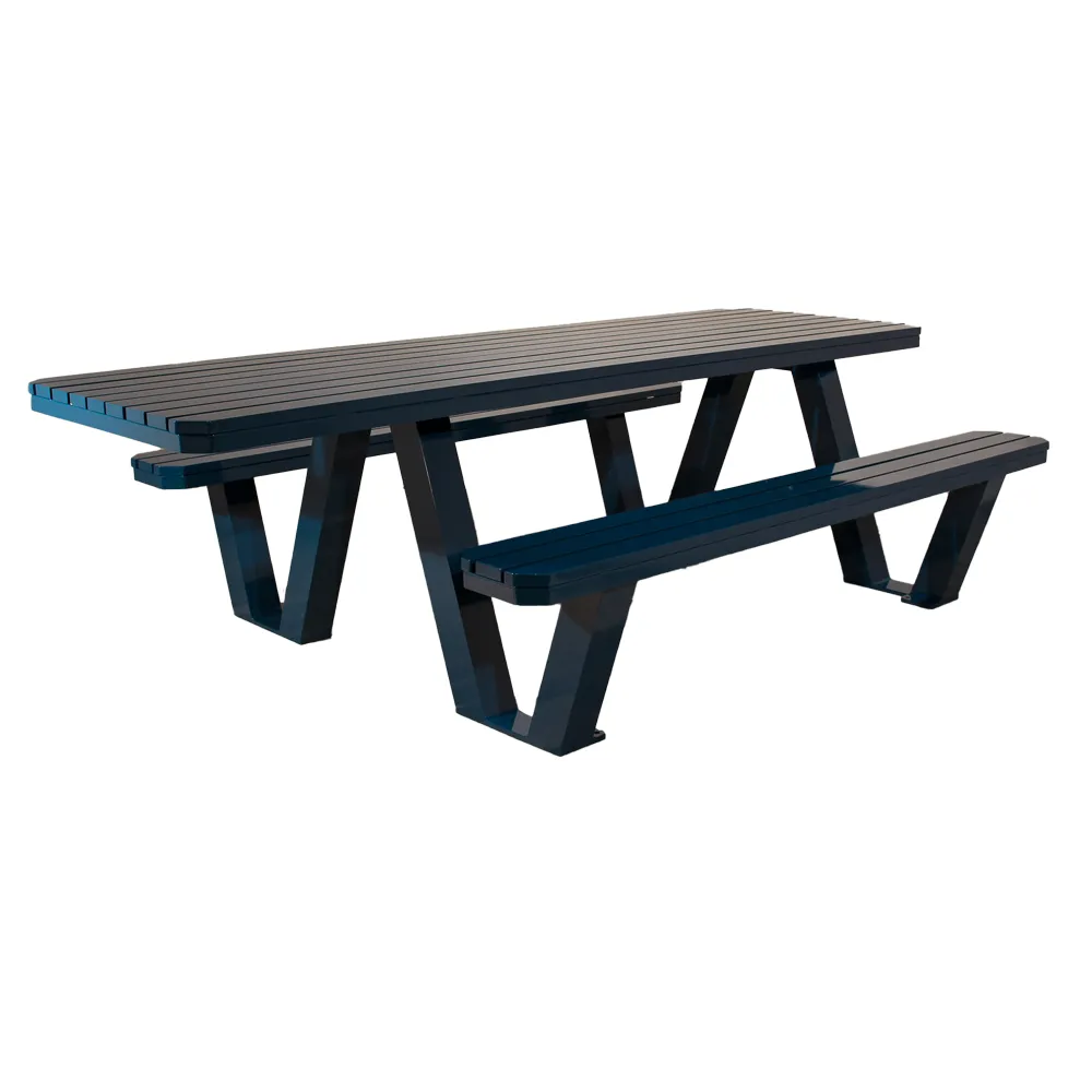 APEX Picnic Table with Aluminum Slat Top & Benches ADA Compliant