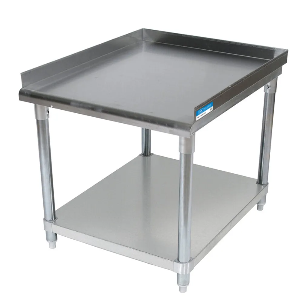 BK Resources SVET-3630 Stainless Steel Equipment Stand with Undershelf 3 Sided 2"Riser 36X30