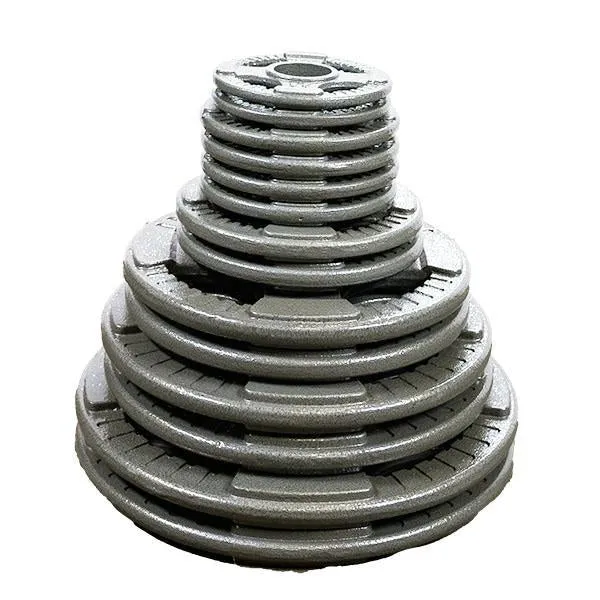 Body Solid 255 lb Gray Cast Iron Grip Olympic Plate Set