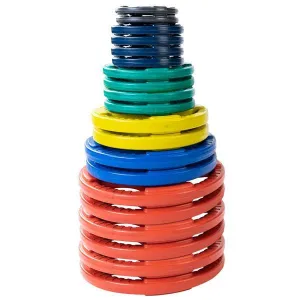 Body Solid 455 lb Color Grip Olympic Plate Set