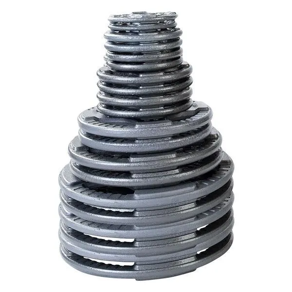 Body Solid 455 lb Gray Cast Iron Grip Olympic Plate Set