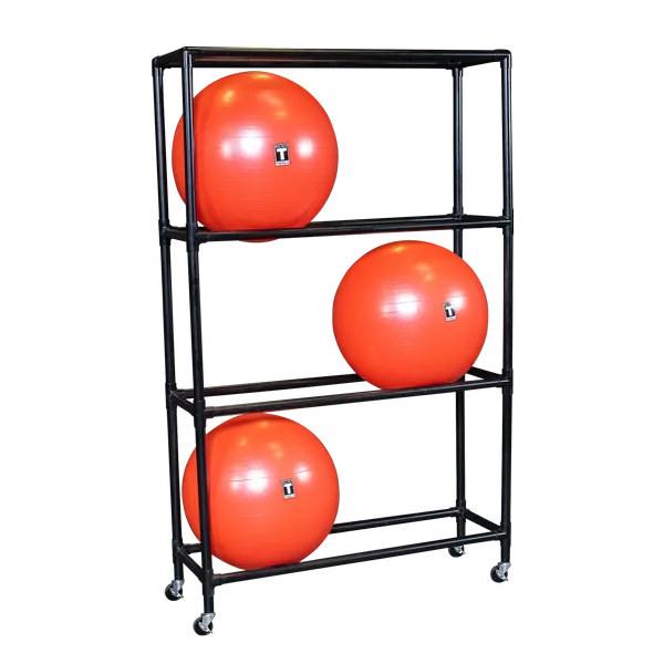 Body Solid SSBR100 8 Ball Stability Ball Rack on Casters