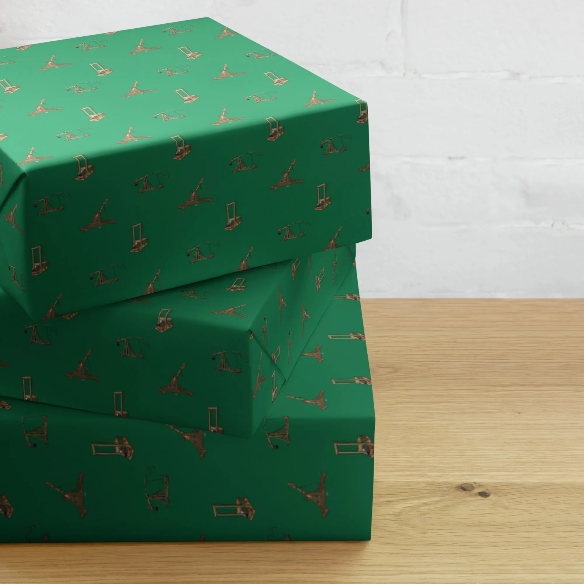 Catapults Trebuchets and Guillotines Wrapping Paper