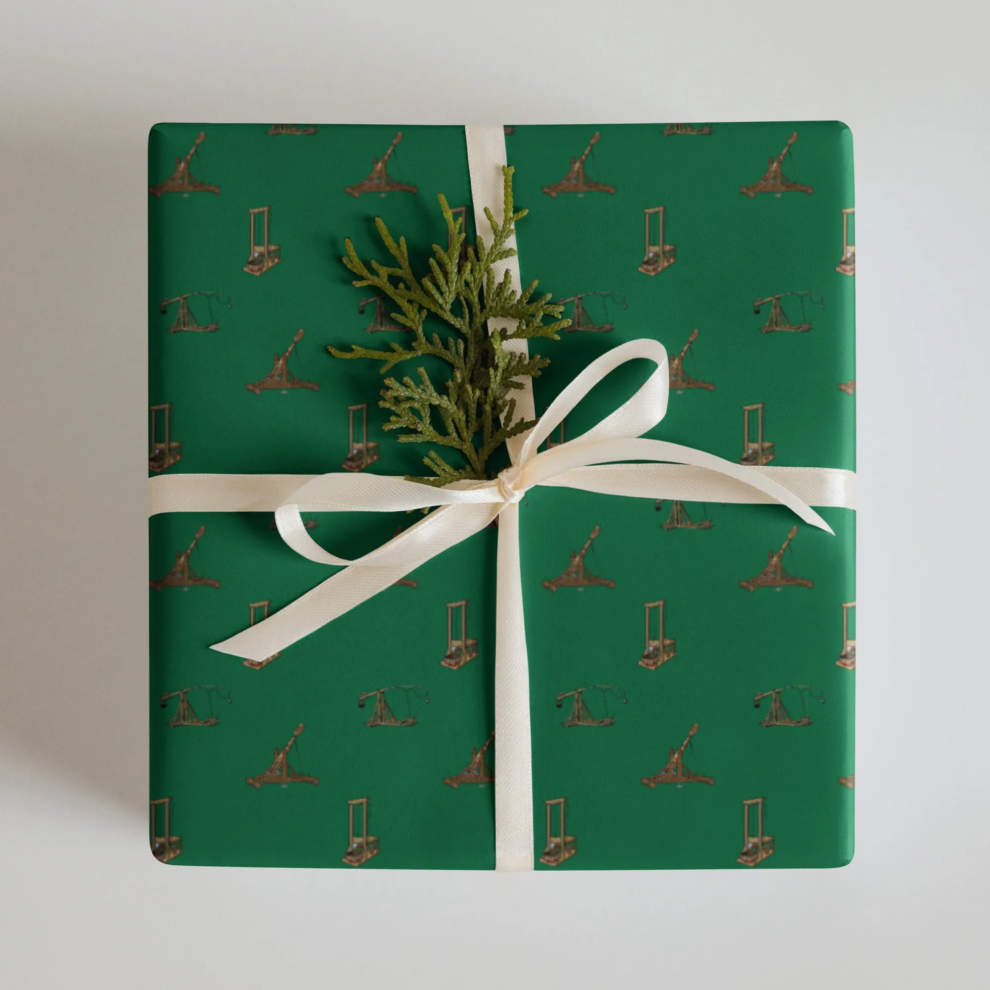 Catapults Trebuchets and Guillotines Wrapping Paper