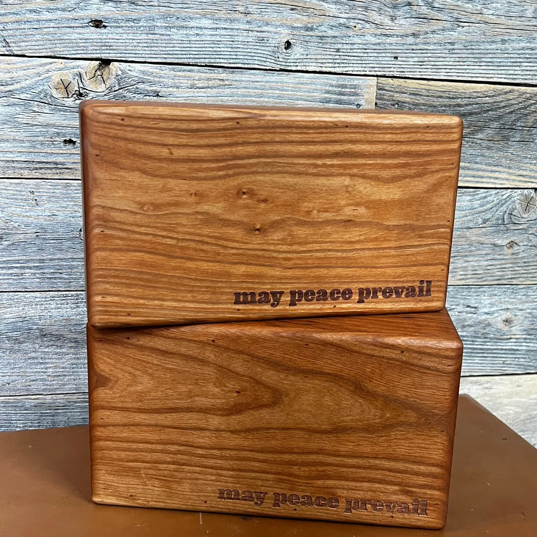 cherry wood yoga block