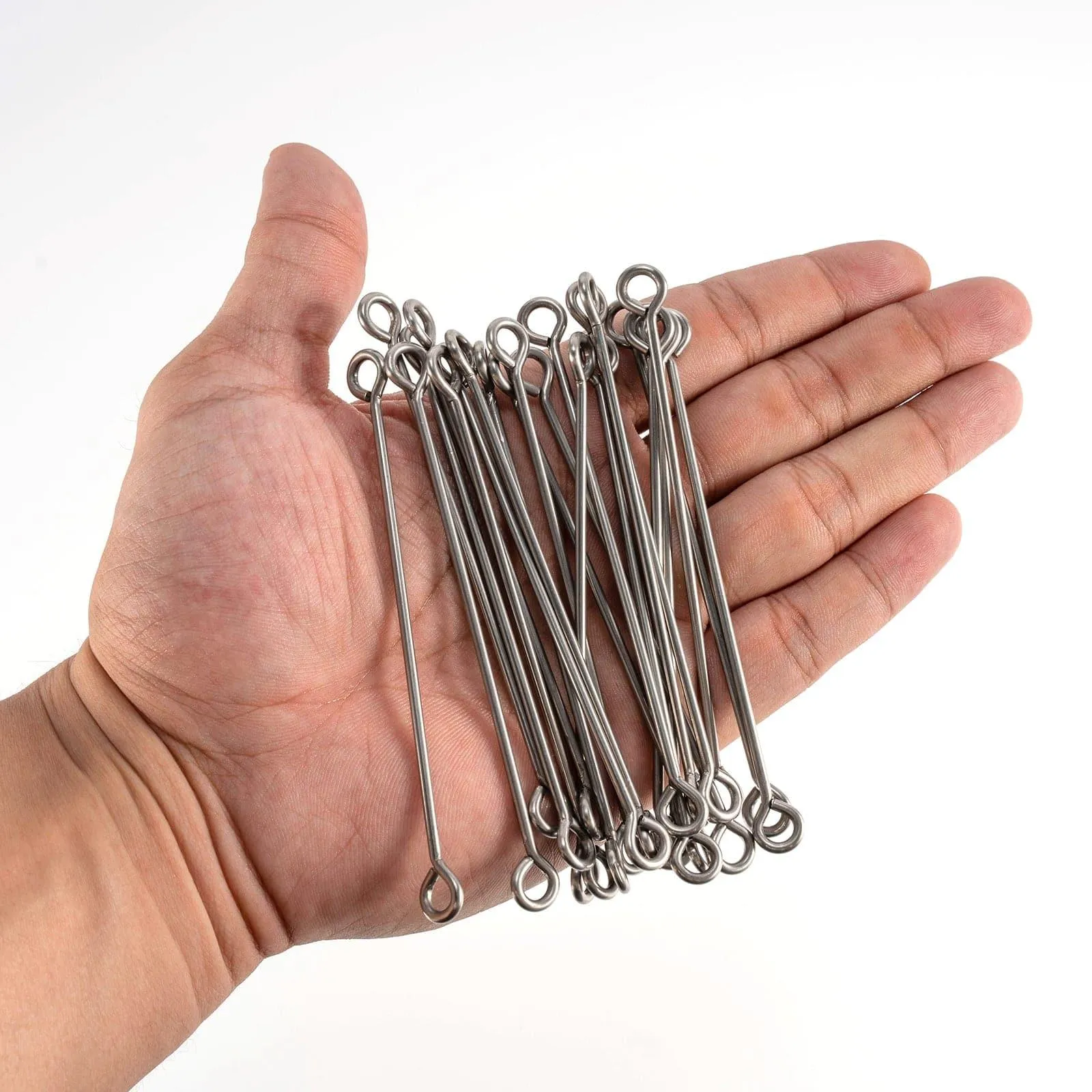 Dr.Fish 20/30/100 pcs Longtail Lead Loop Wires   2''  4''