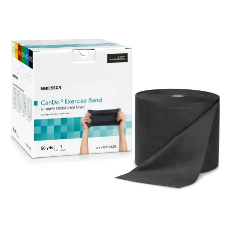 Exercise Resistance Band CanDo® Black 5 Inch X 50 Yard X-Heavy Resistance - McKesson Brand Mfr# 169-5625