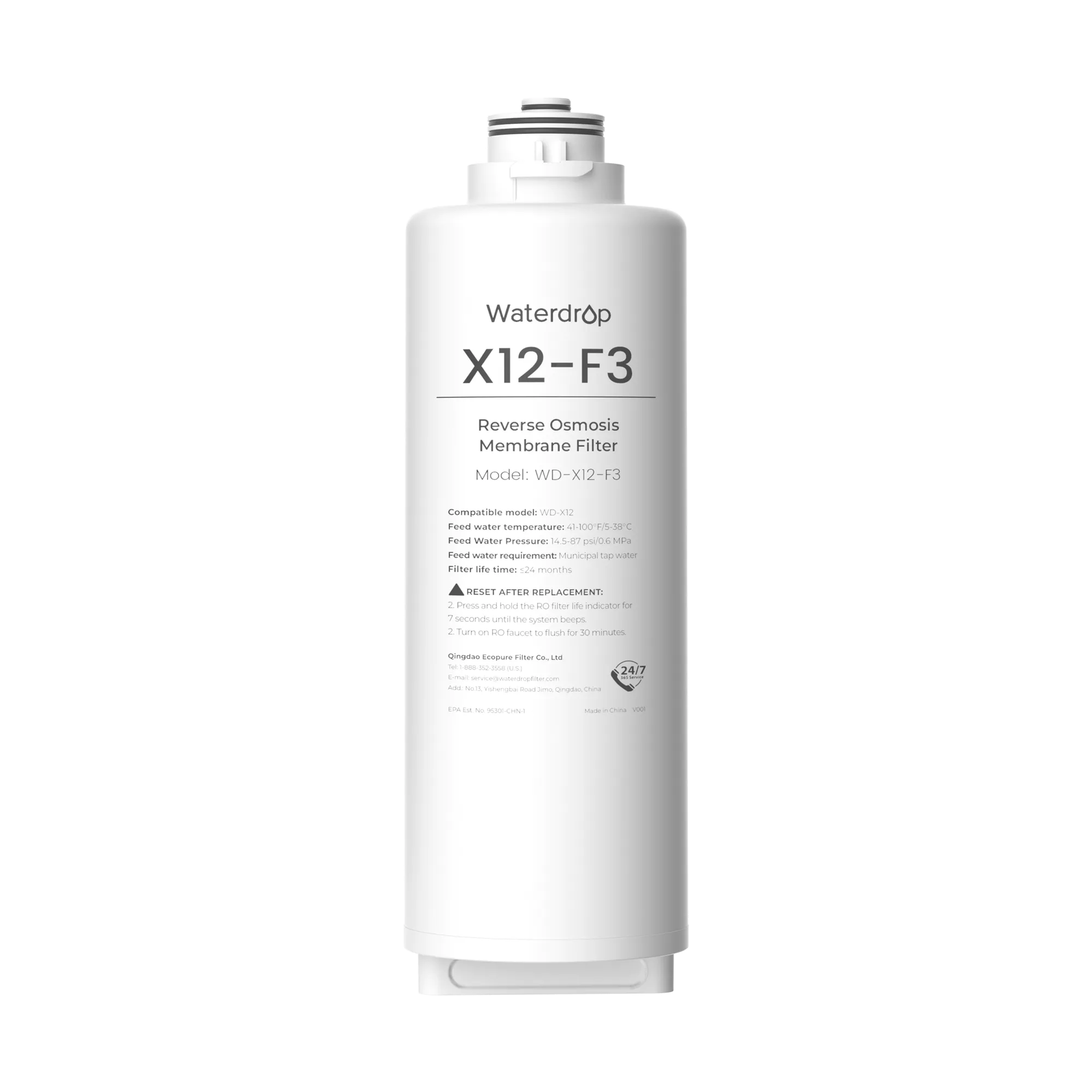 F3 Filter for Waterdrop X12 Reverse Osmosis System | 1200 GPD