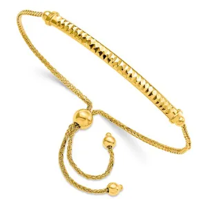 Faceted Bar Adjustable Bracelet (14K)