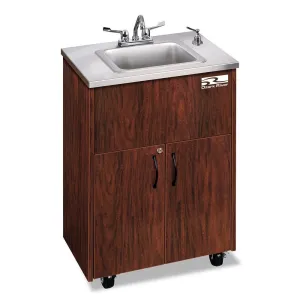 Forbes Industries 5746 18" Handwashing Cart - Mahogany Laminate Cabinet