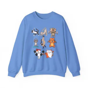 Funny Cat Pullover for Cat Lover gift for Fitness Lover gift for Gym Lover Cats Working out Sweat Shirt