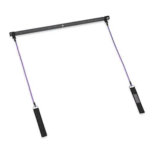 Gaiam Restore Pilates Bar Reformer Kit - Home Fitness Equipment for Total Body Workout - Includes Bar, Two 30-Inch Resistance Band Cords with Attached Foot Strap Loops - Exercise Guide Included