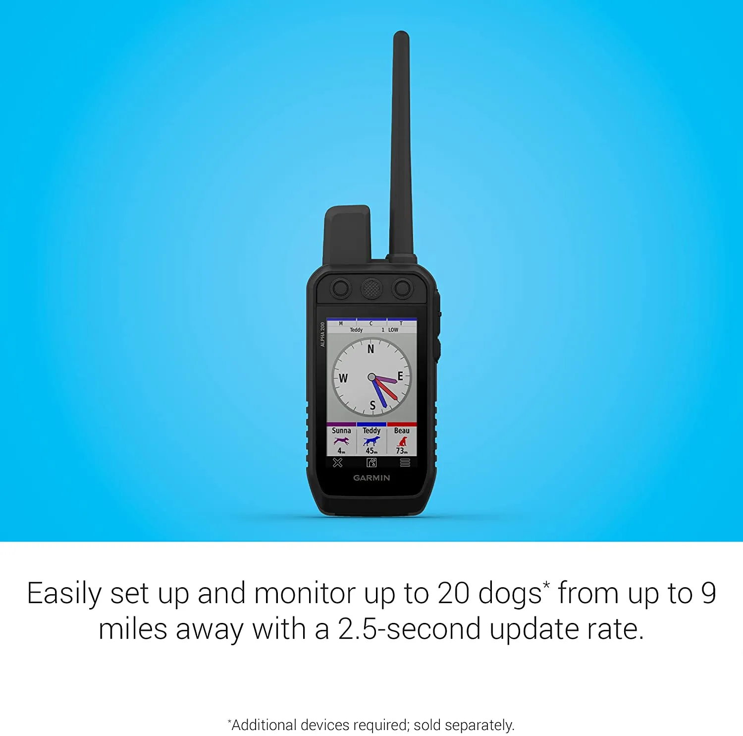 Garmin Alpha 200 Handheld Only, Black, 010-02616-50 Dog Equipment