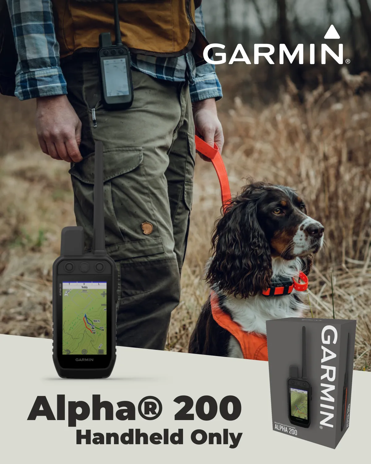 Garmin Alpha 200 Handheld Only, Black, 010-02616-50 Dog Equipment