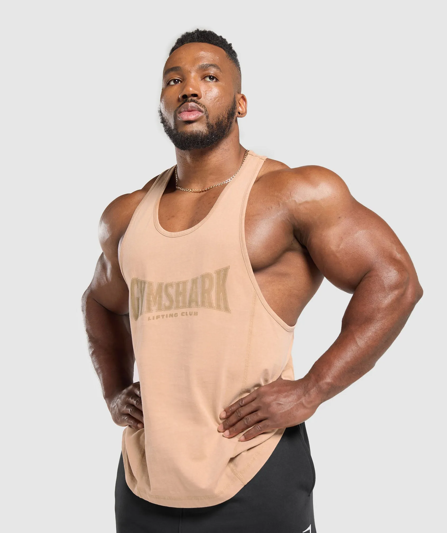 Gymshark Heritage Washed Stringer - Deep Fawn Brown