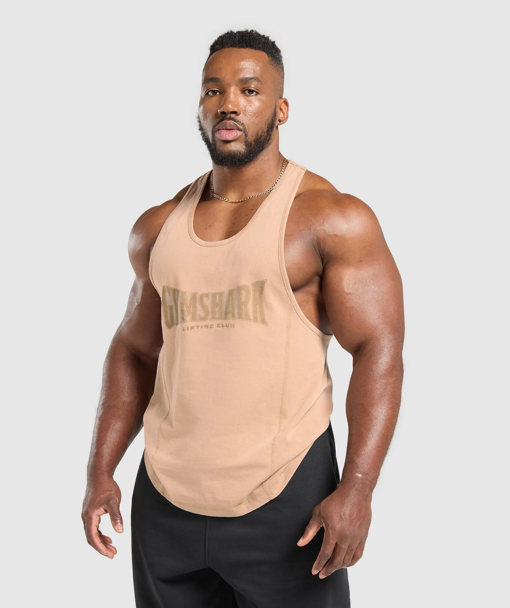 Gymshark Heritage Washed Stringer - Deep Fawn Brown