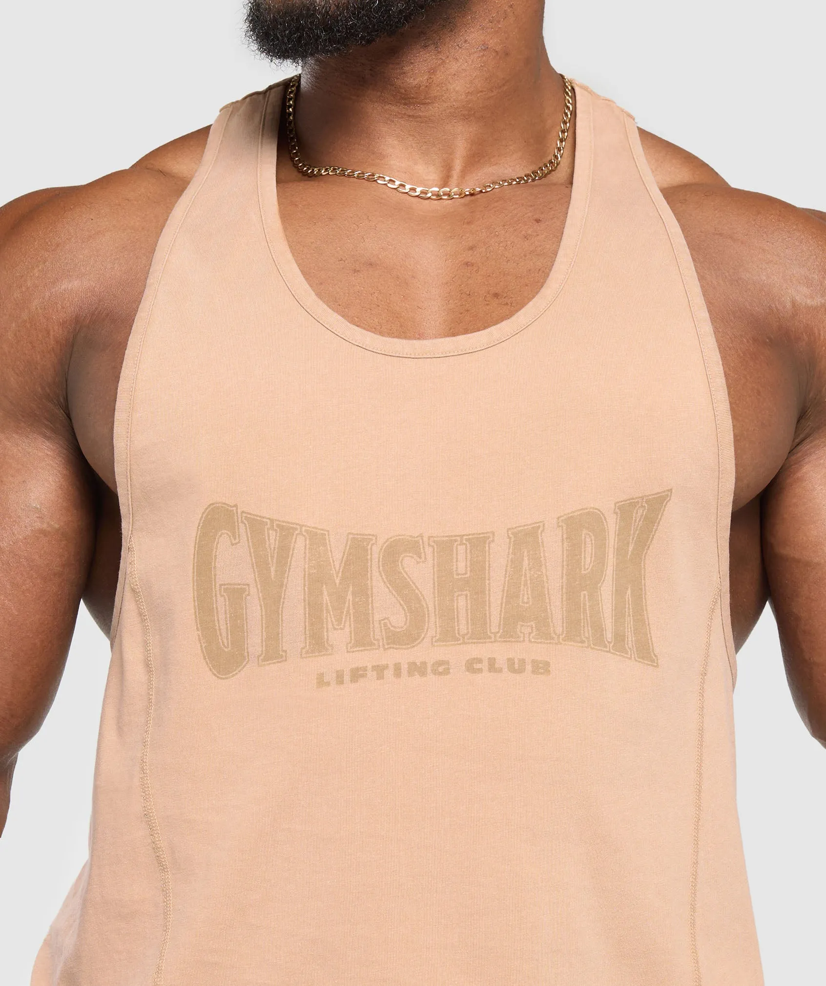Gymshark Heritage Washed Stringer - Deep Fawn Brown