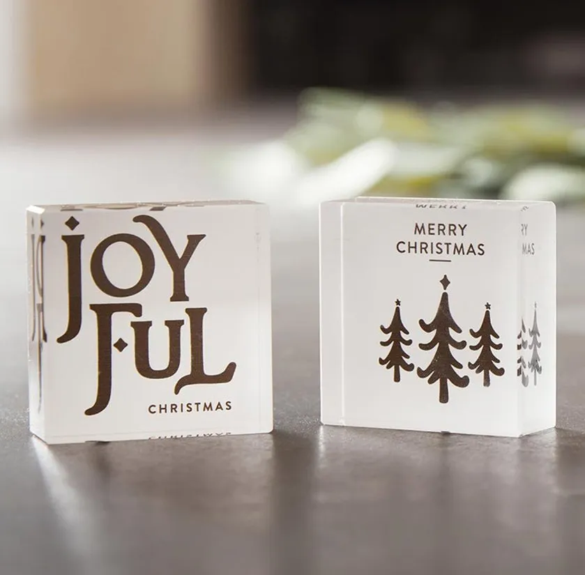 Holiday Lucite Block