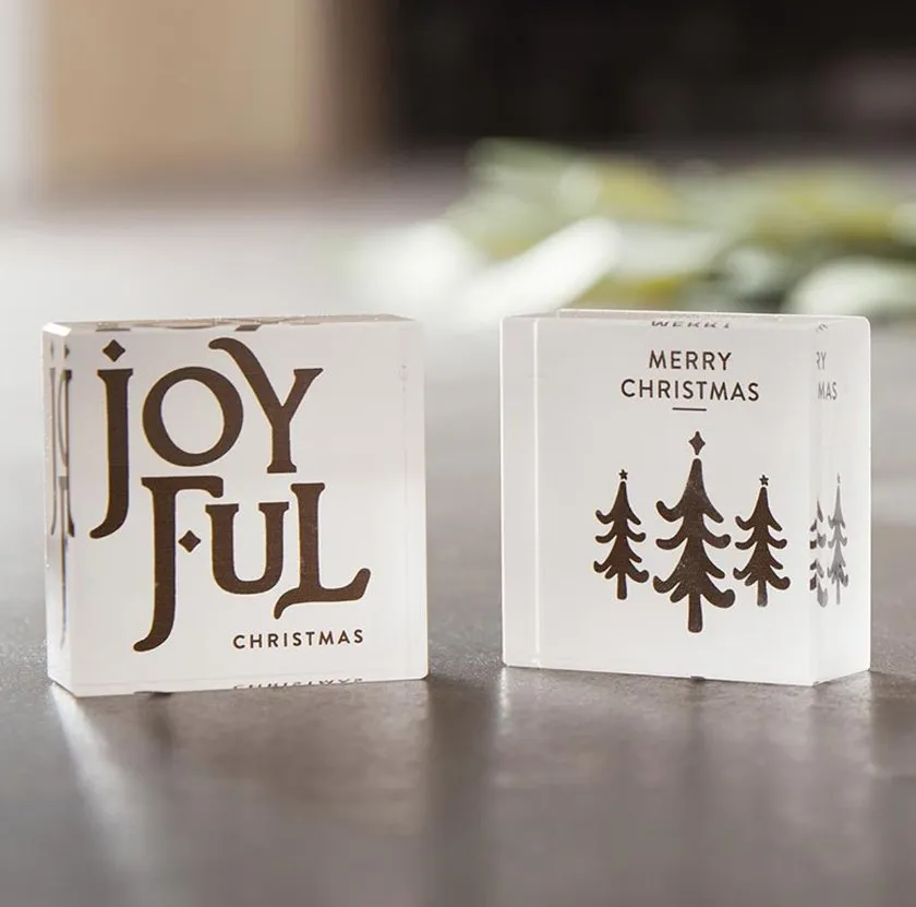 Holiday Lucite Block