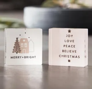 Holiday Lucite Block