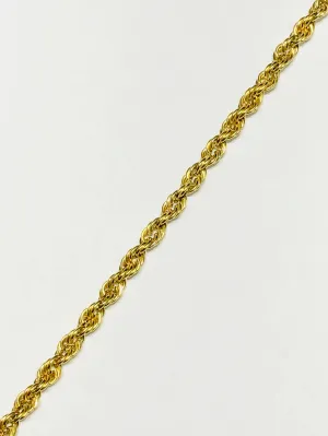 Hollow/Lightweight Rope Bracelet (14K)