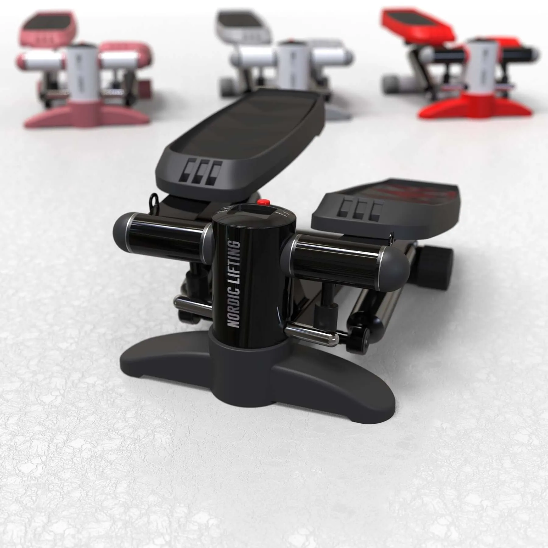 Home Workout Mini Stepper - w/ Resistance Bands Set and Built-in Tracking Monitor