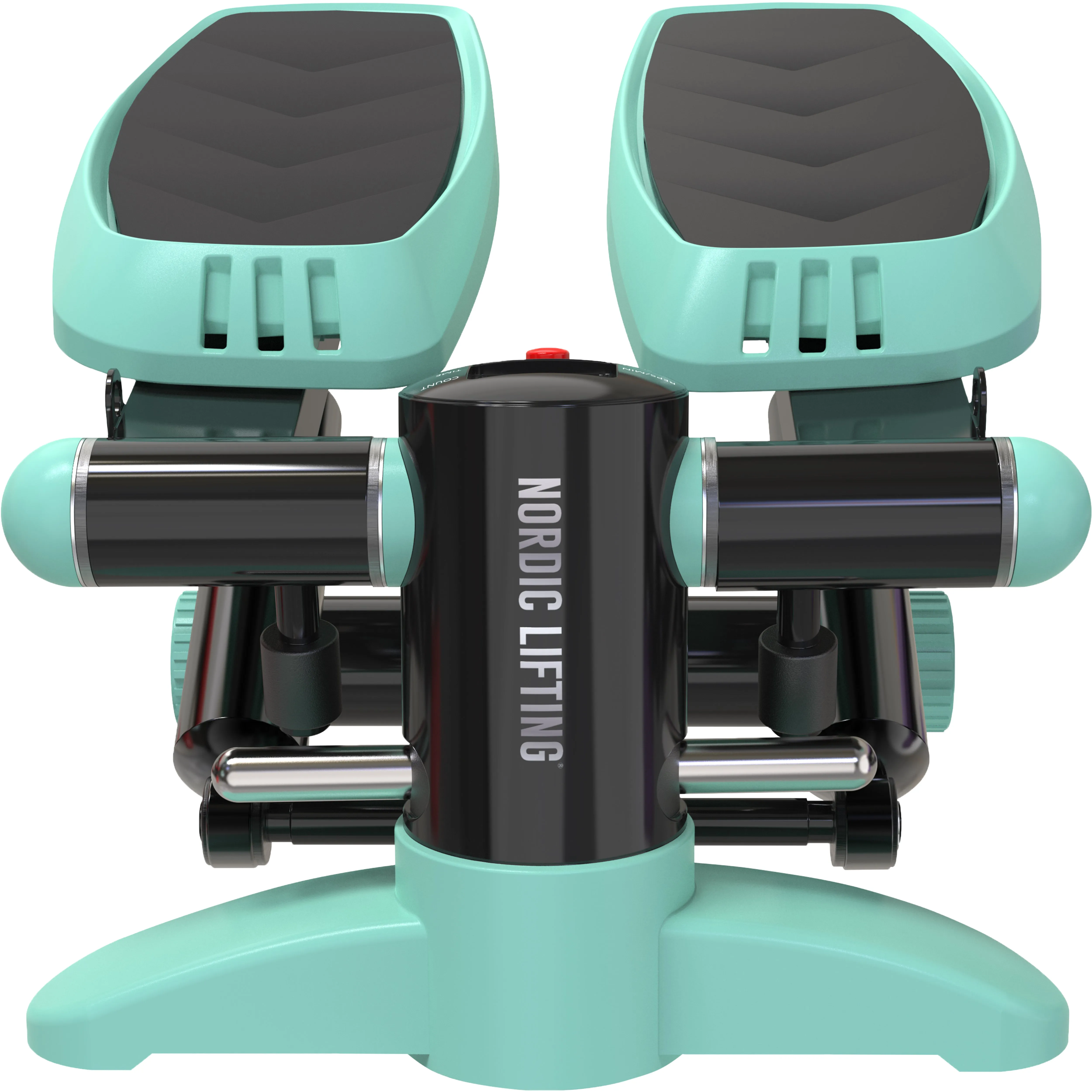 Home Workout Mini Stepper - w/ Resistance Bands Set and Built-in Tracking Monitor