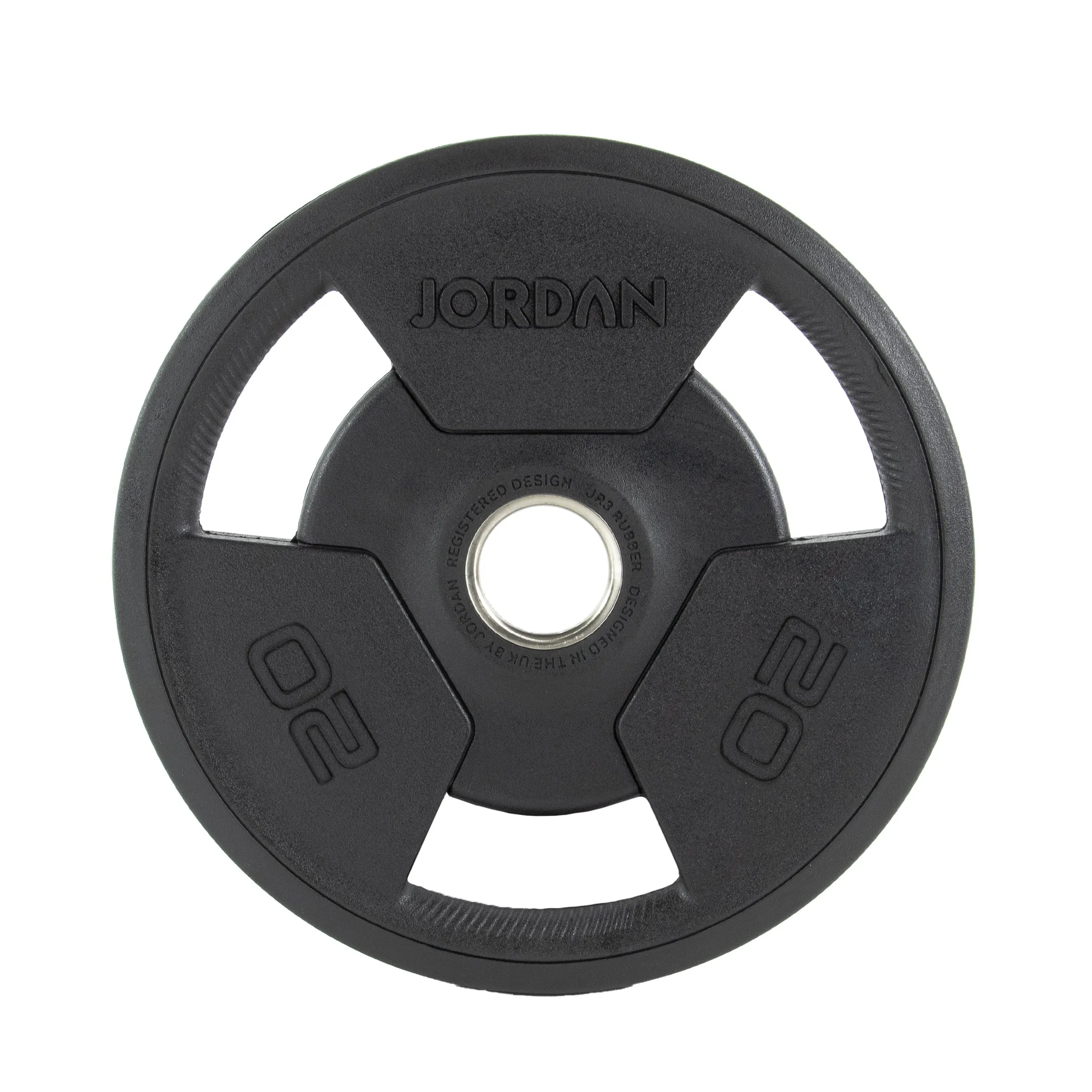 JORDAN® Rubber Tri-Grip Olympic Weight Plates - NEW DESIGN