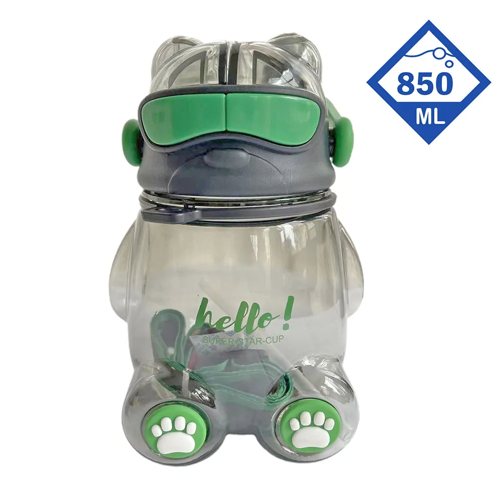 Little Surprise Box Cool Kelly Jo WithHeadphoneHandle Water Bottle,850Ml For Kids,Green