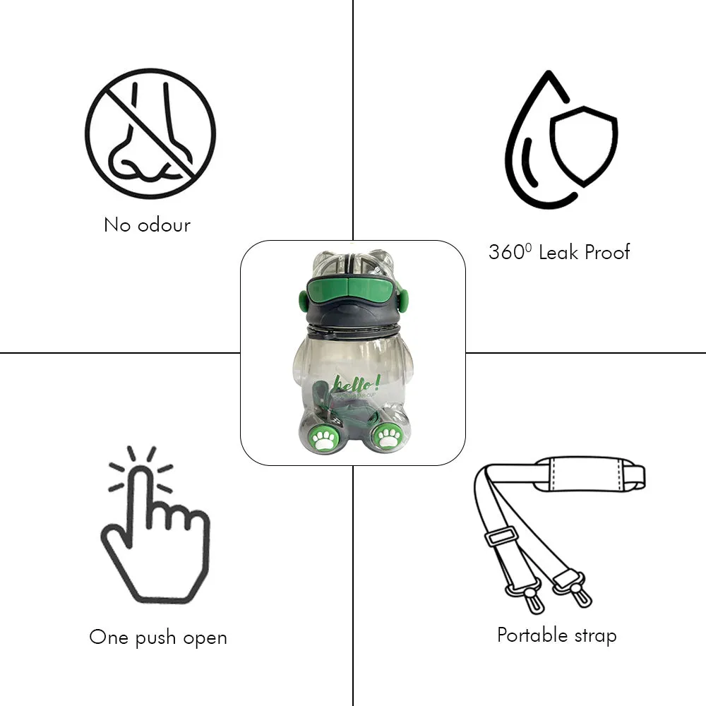 Little Surprise Box Cool Kelly Jo WithHeadphoneHandle Water Bottle,850Ml For Kids,Green