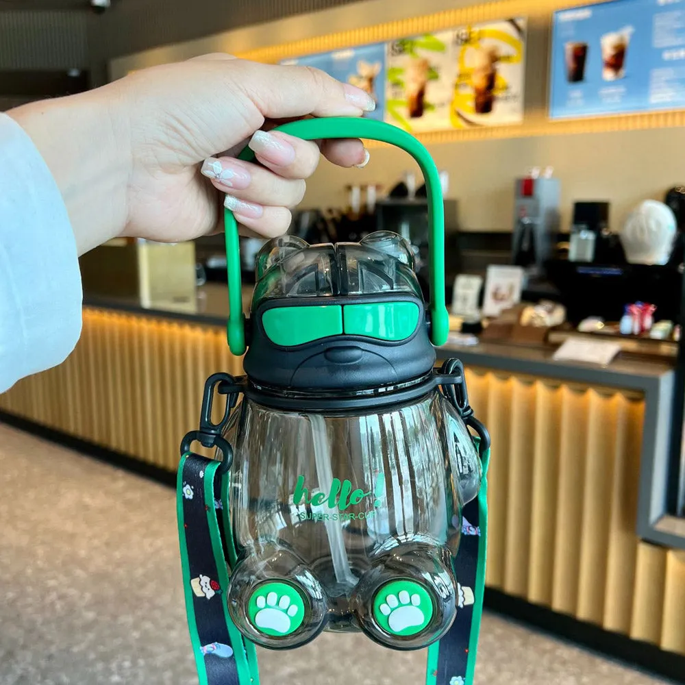 Little Surprise Box Cool Kelly Jo WithHeadphoneHandle Water Bottle,850Ml For Kids,Green