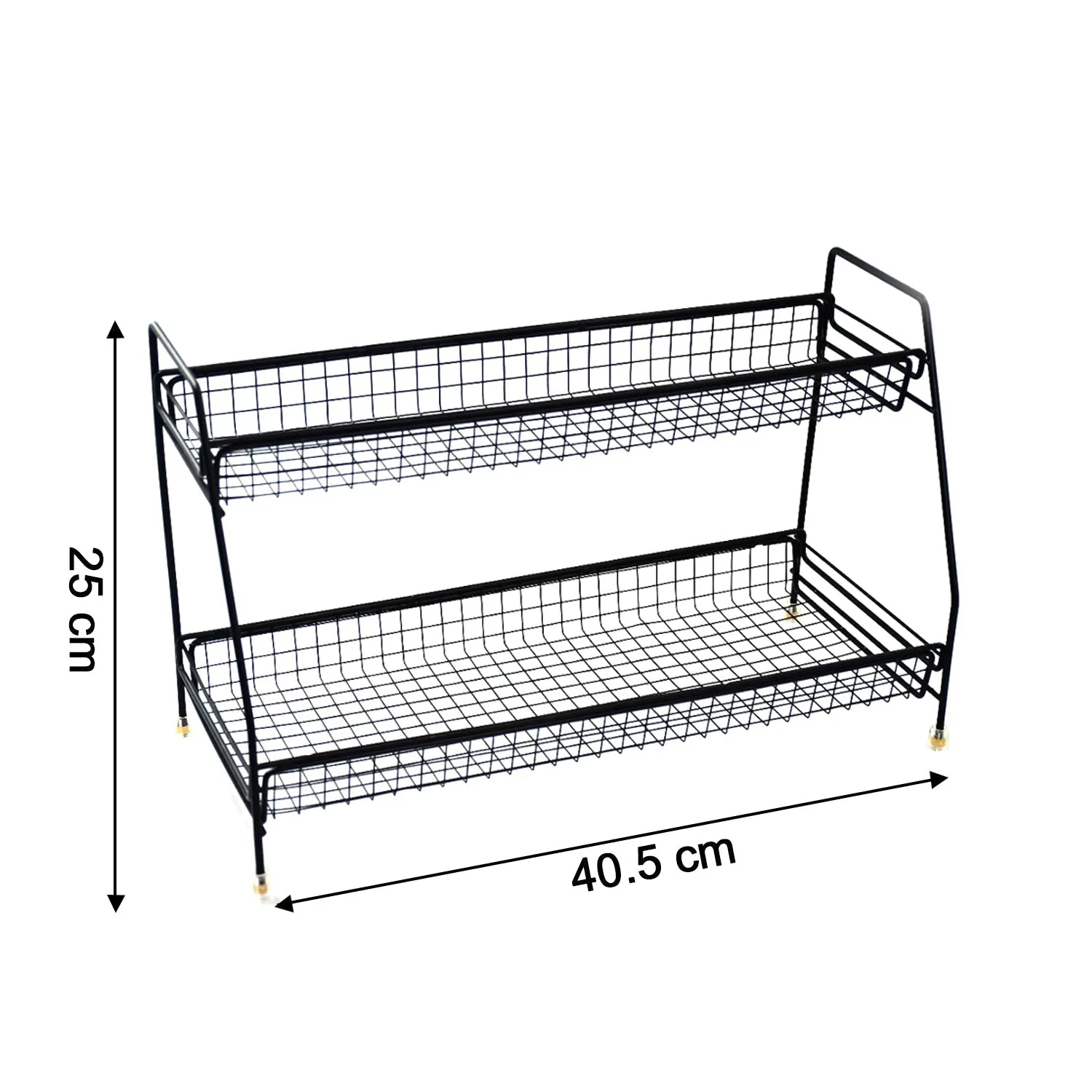 Metal Space Saving Multi-Purpose 2 Tier 2 Layer Kitchen Spice Rack Storage Organizer Shelf Stand .