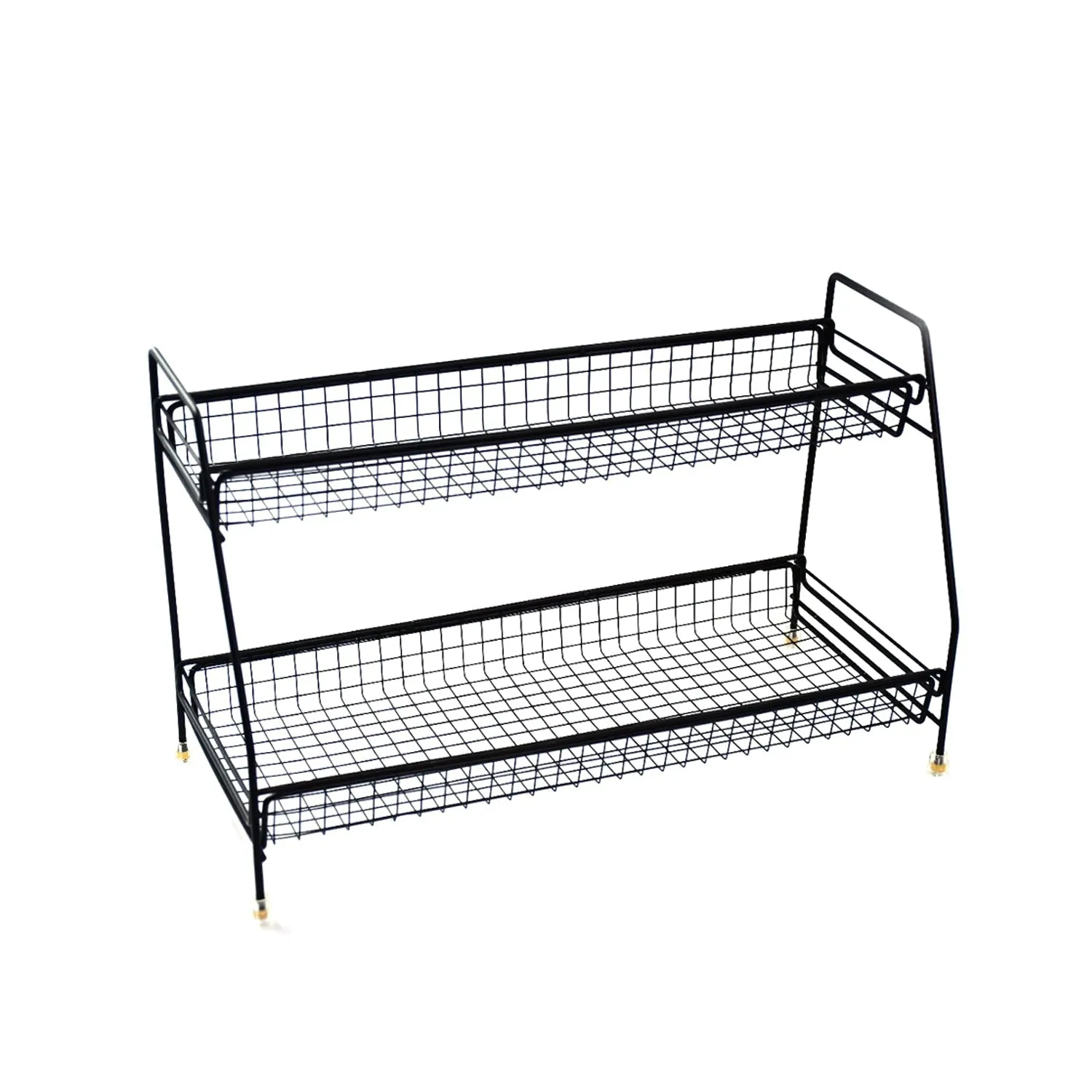 Metal Space Saving Multi-Purpose 2 Tier 2 Layer Kitchen Spice Rack Storage Organizer Shelf Stand .