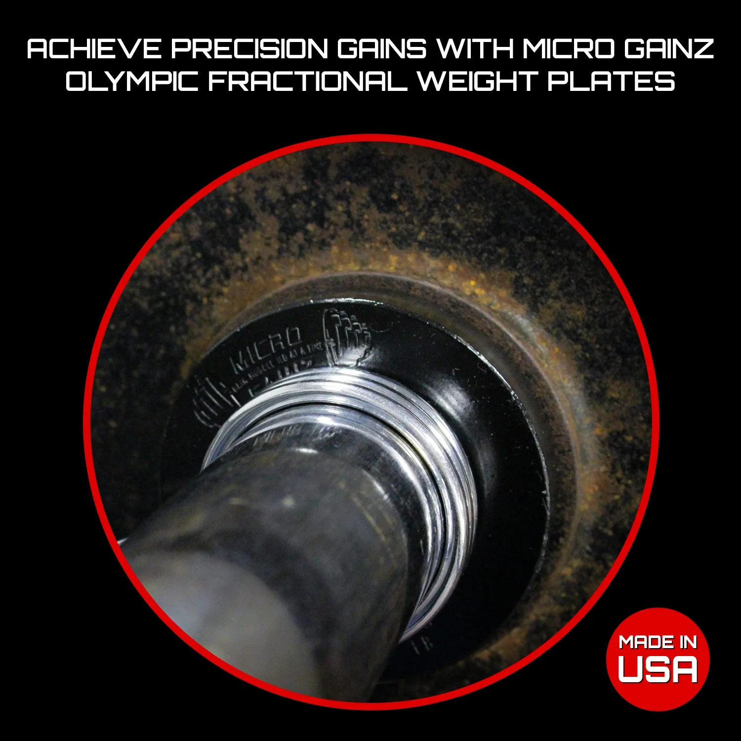 Micro Gainz Olympic Size Fractional Weight Plates Pair of .25LB Plates