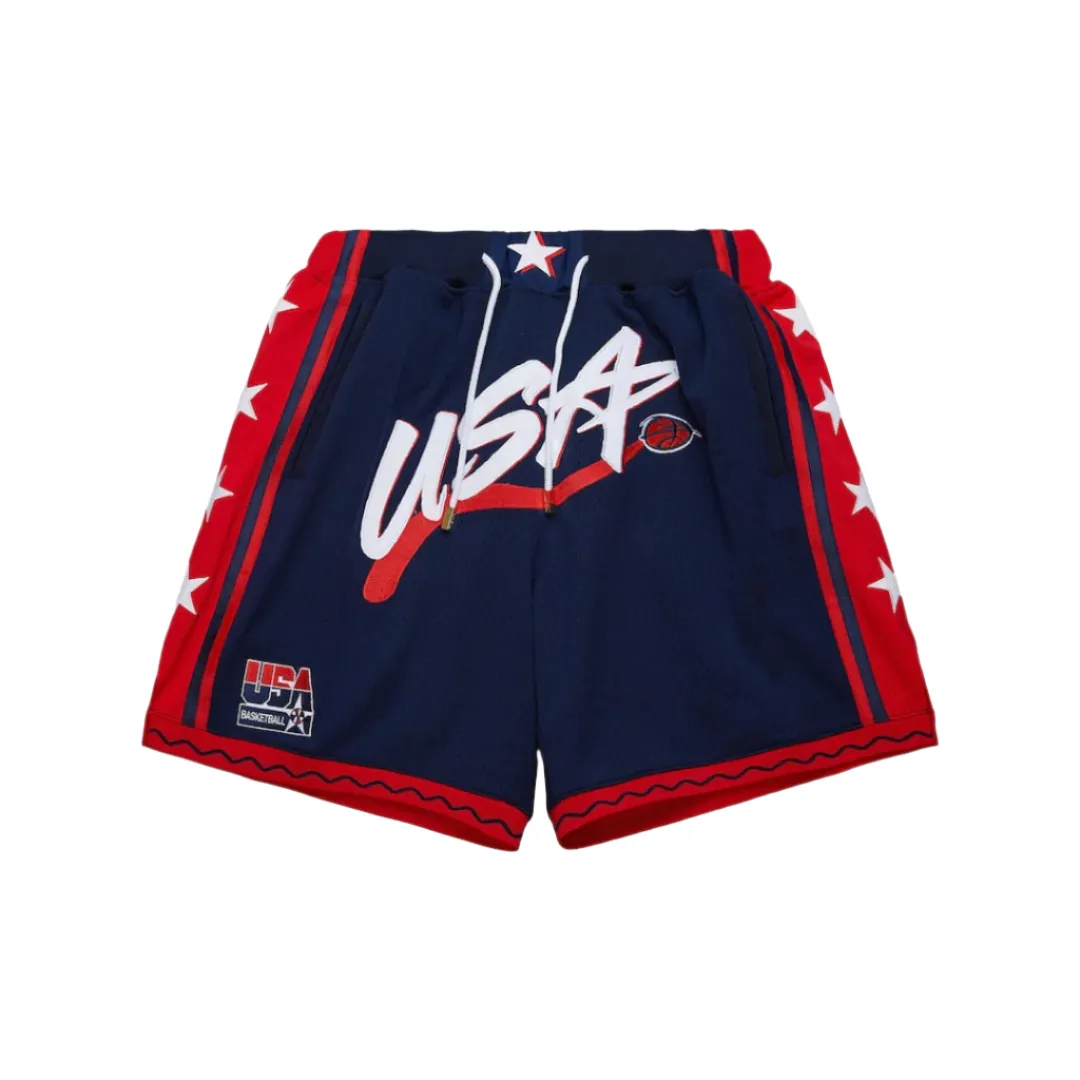 Mitchell & Ness x Just Don Team USA Olympic Shorts - Navy