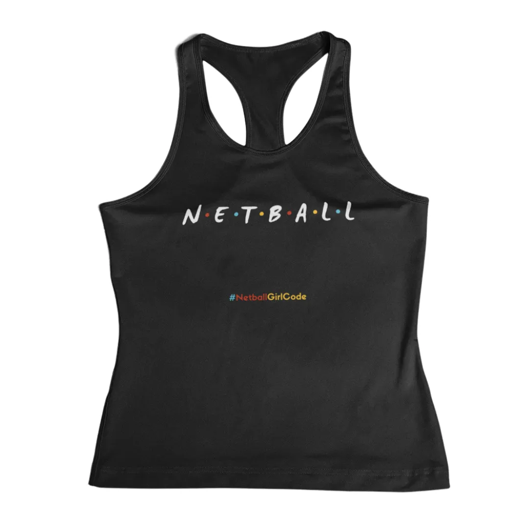 'Netball Friends' Kids Performance Netball Vest
