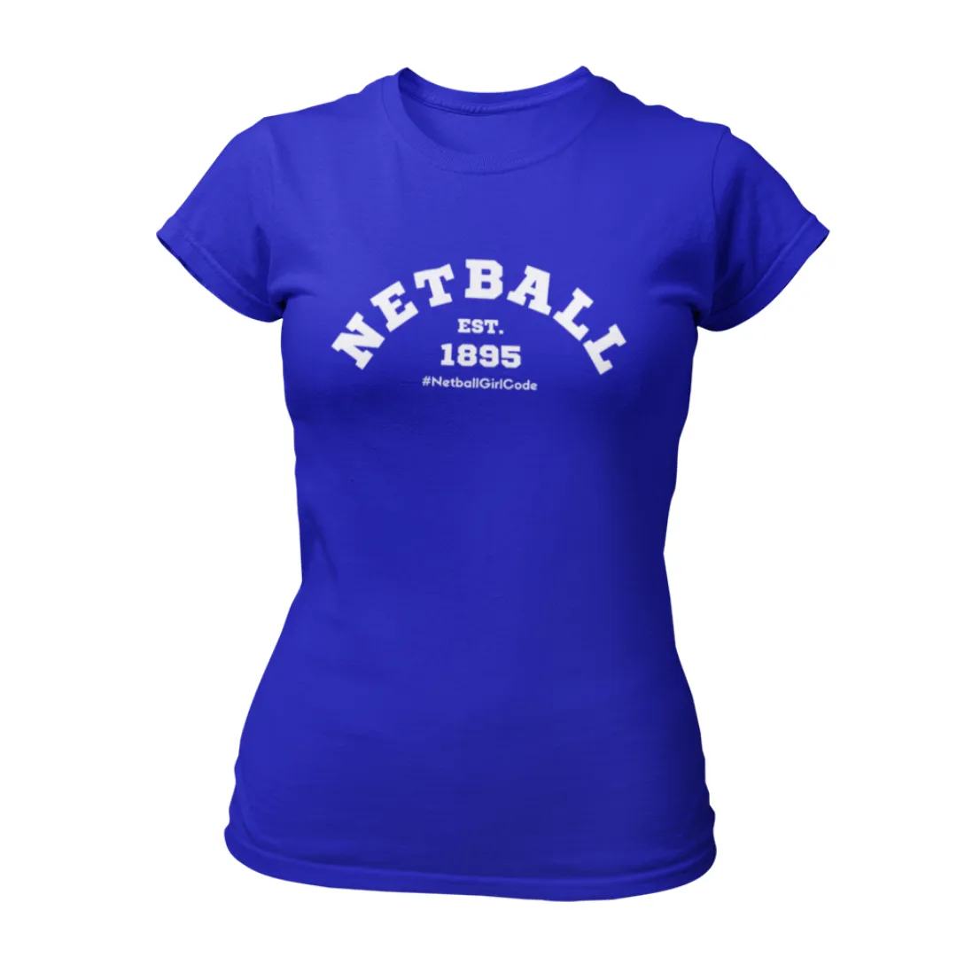 'Netball Varsity' Fitness Women's Colour T-Shirt