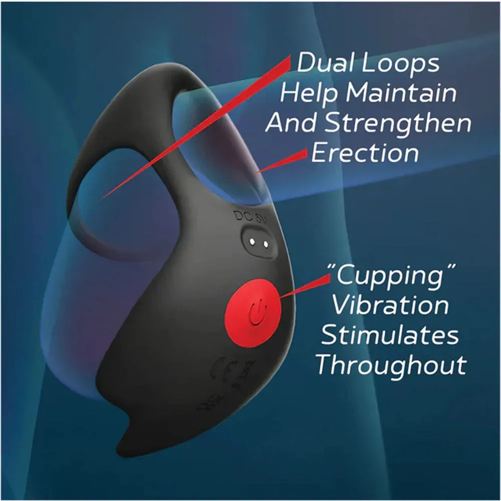 Red Dot Rings - V3 -  USB Rechargeable Vibrating Cock & Ball Ring with Remote